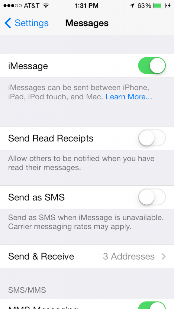 Turn Off read receipt on your iphone